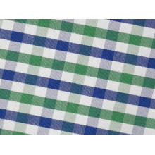 Vert/Marine vérifie confortable fils teints tissu pour chemises